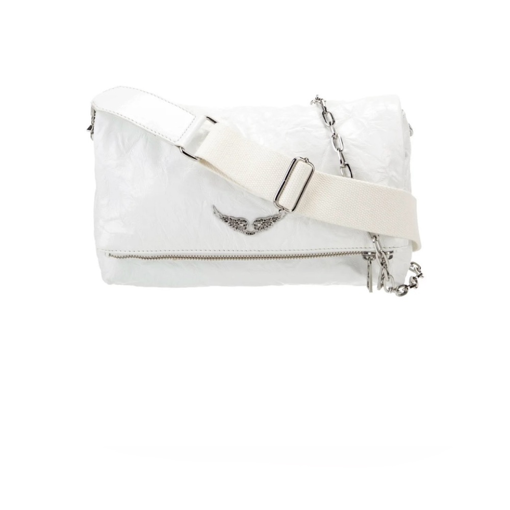Zadig & Voltiare Rock Patent Leather Handbag - White